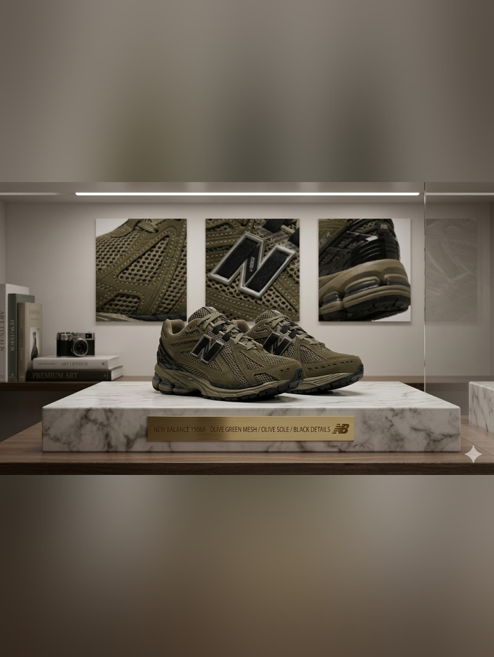 Size 8.5 Mens, New Balance 1906R Olive Black, New In Box